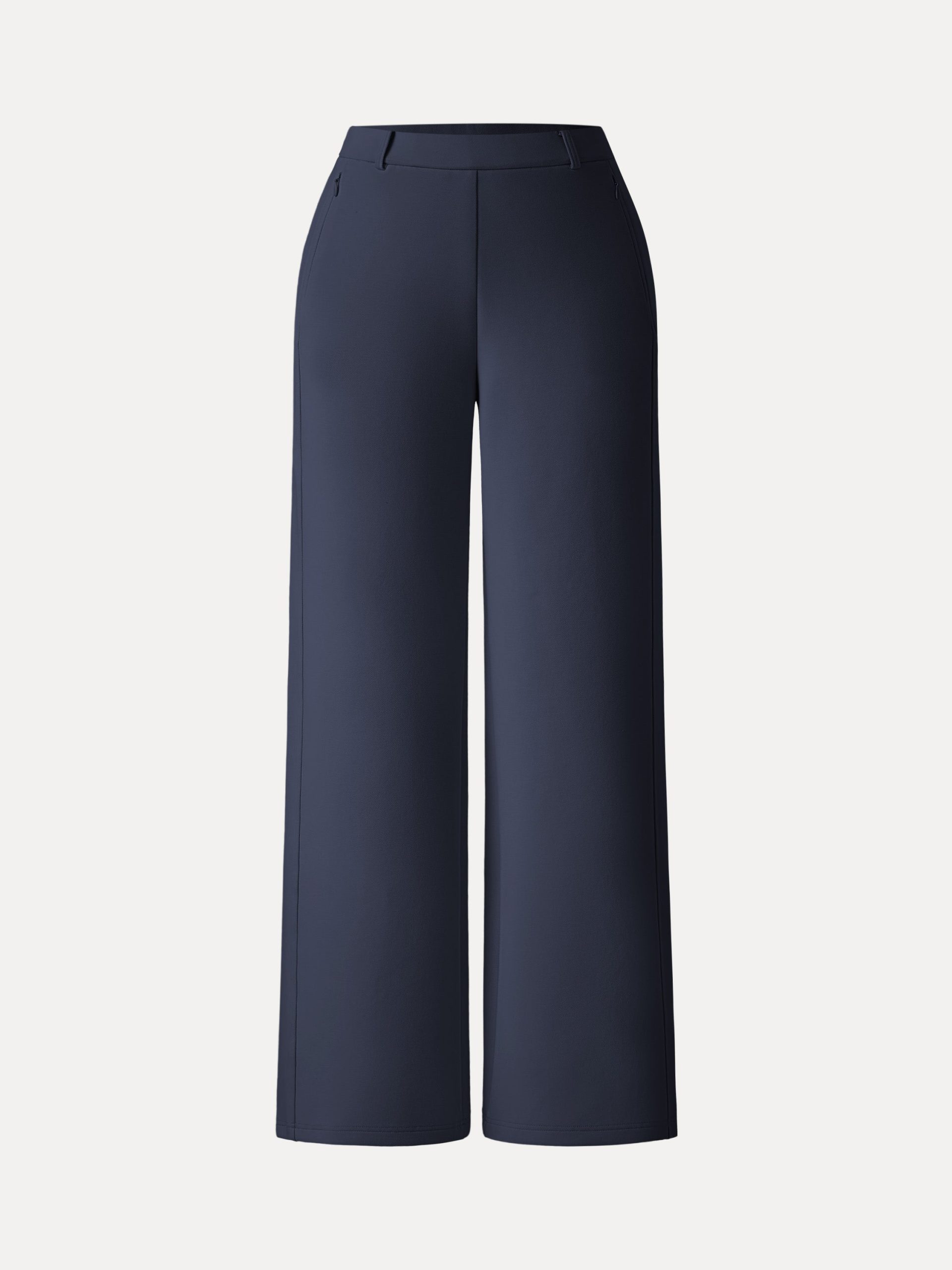 Stretch Cotton Blend Slimming High Rise Wide Leg Pants - Image 17