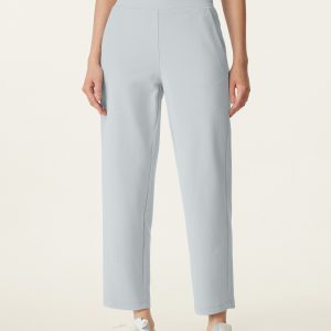 Mid Rise Pull-on Tapered Pants with Pockets