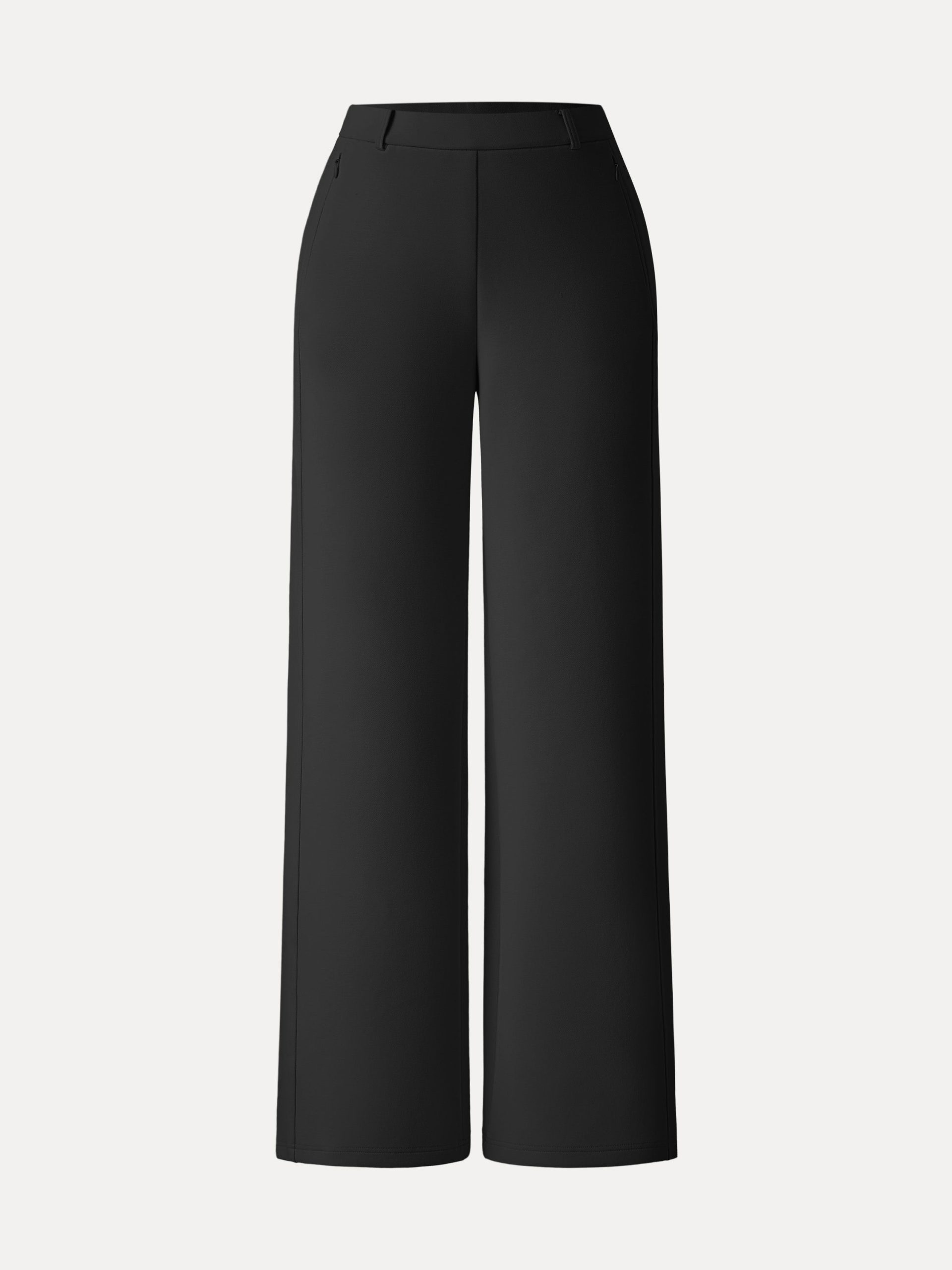 Stretch Cotton Blend Slimming High Rise Wide Leg Pants - Image 20