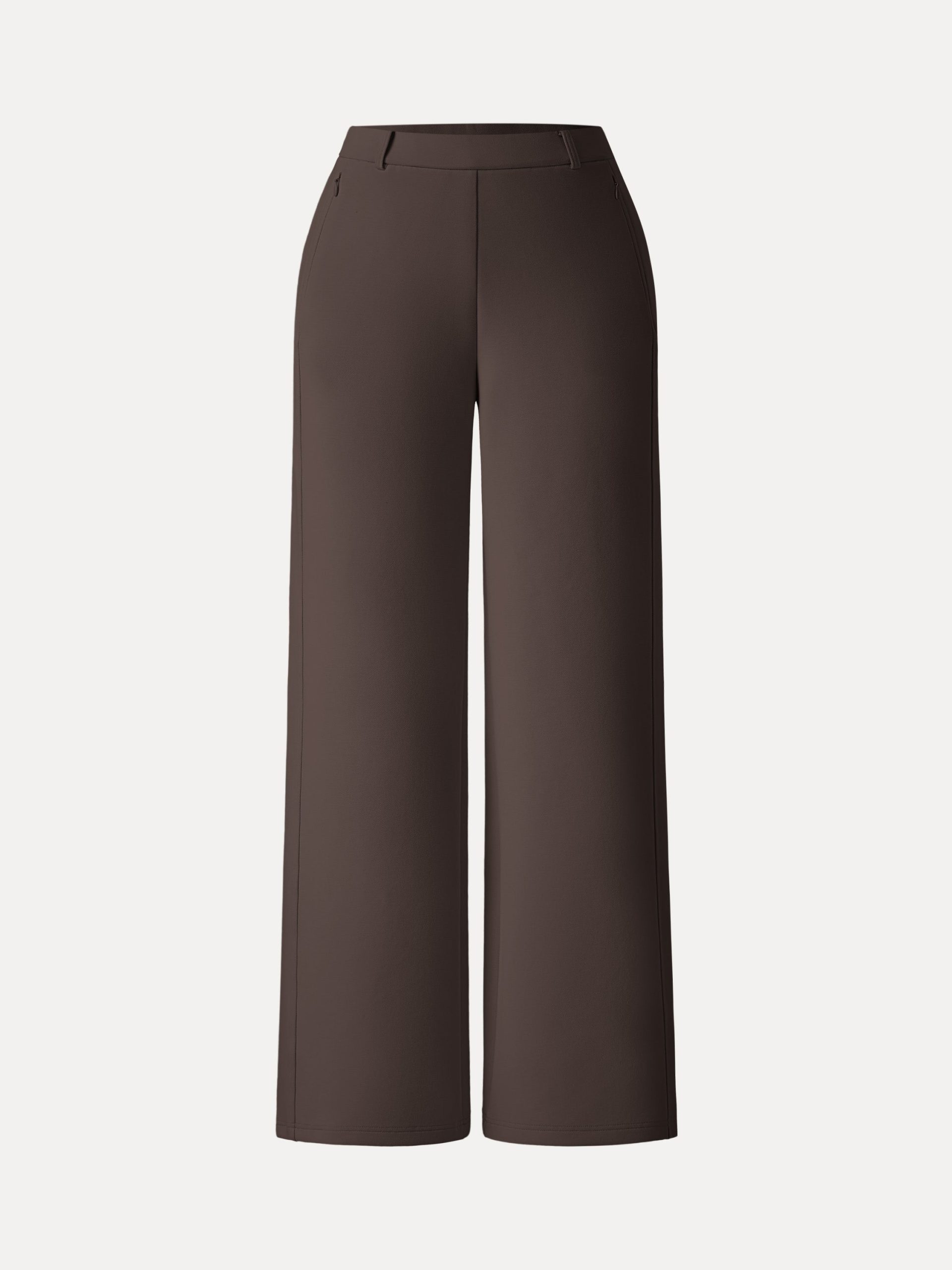 Stretch Cotton Blend Slimming High Rise Wide Leg Pants - Image 23