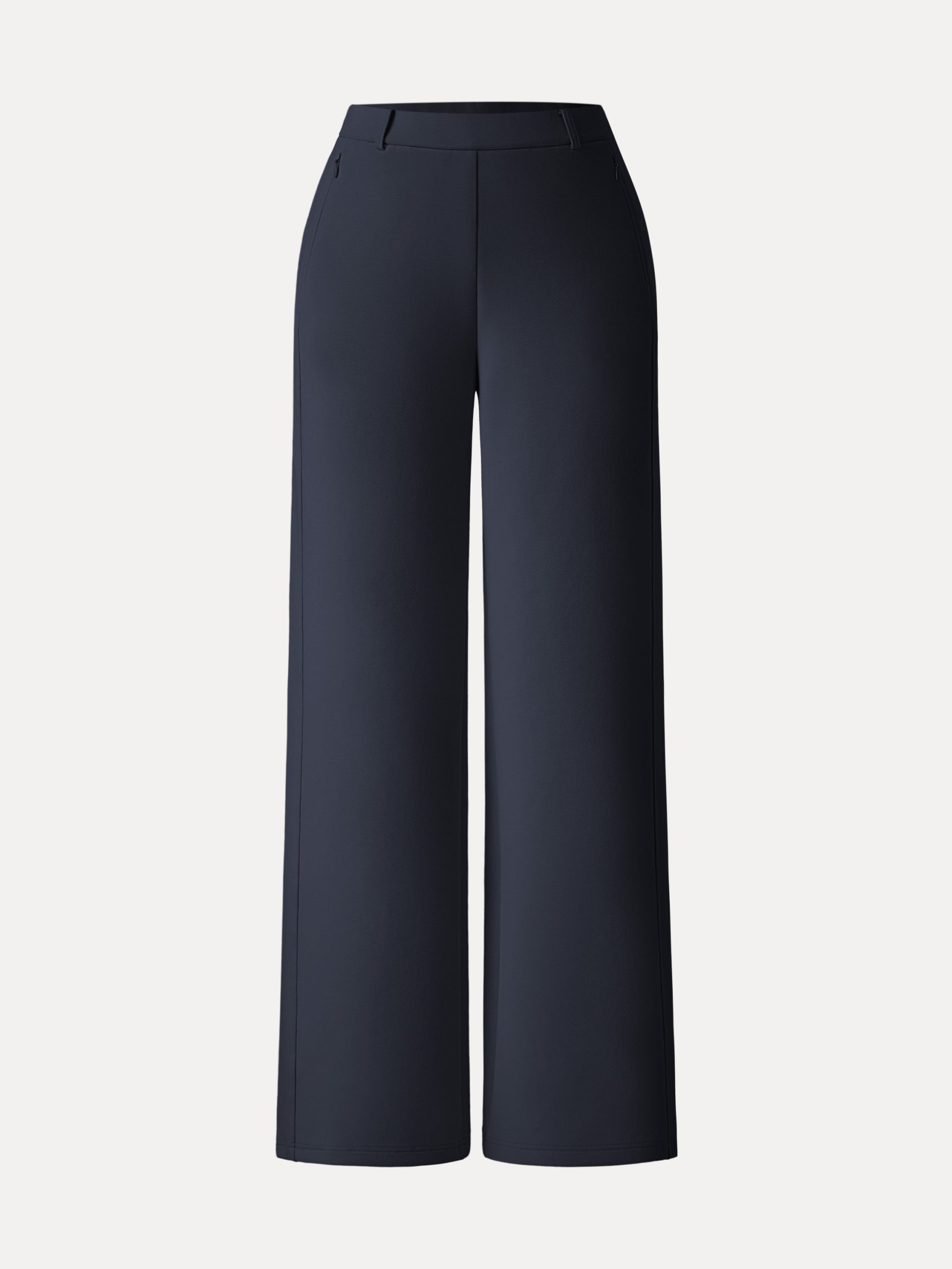 Stretch Cotton Blend Slimming High Rise Wide Leg Pants - Image 18