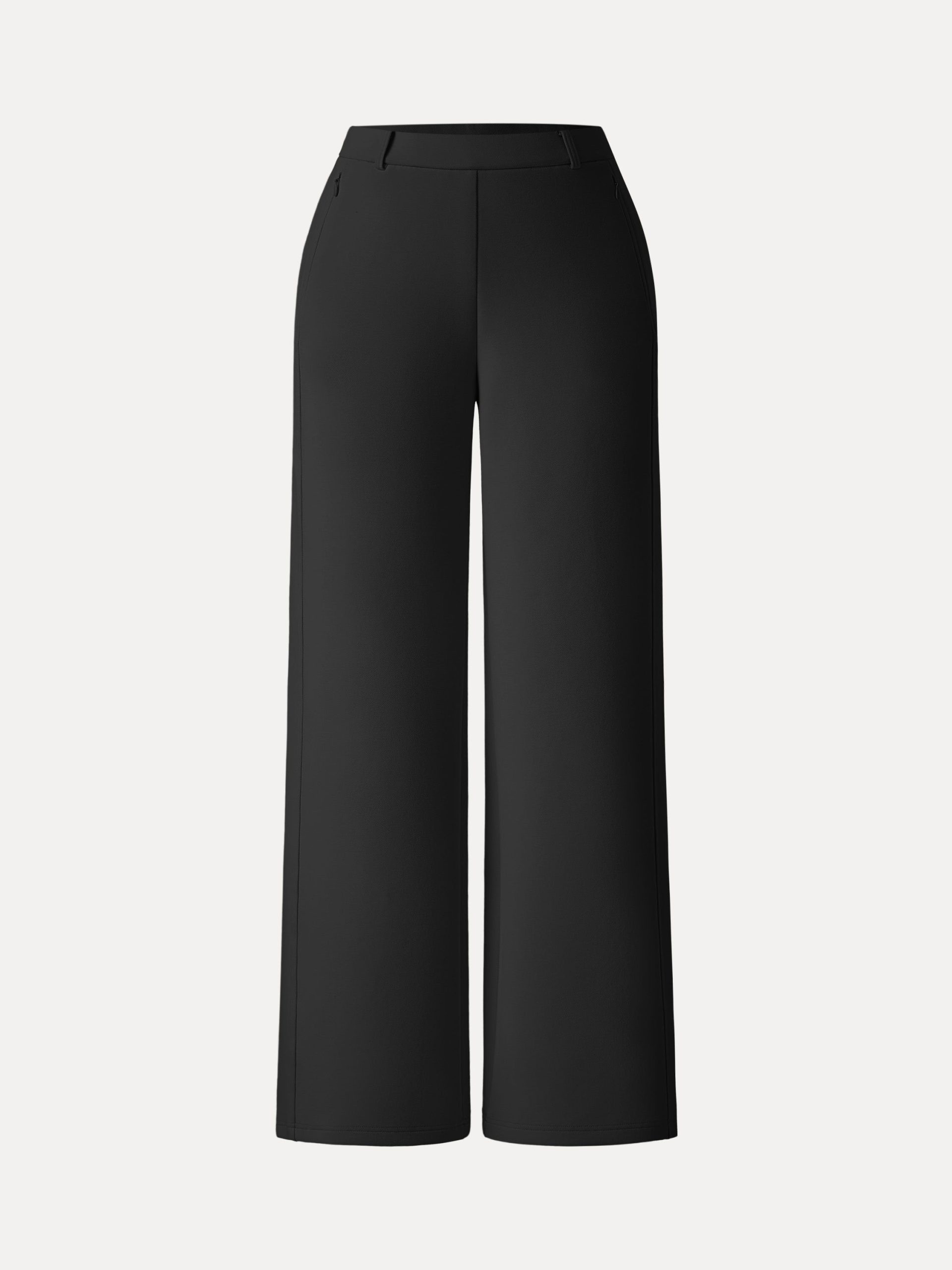 Stretch Cotton Blend Slimming High Rise Wide Leg Pants - Image 21