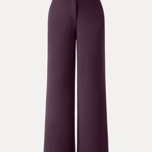 Stretchy High Rise Wide Leg Pants with Pockets