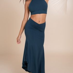 Sophia Reversible Midi Skirt - Atlantis Blue