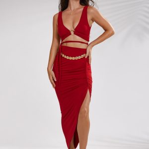 Isis Skirt - Crimson Red