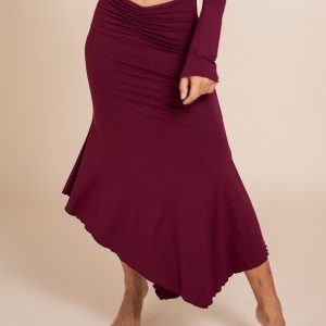 Sophia Reversible Midi Skirt - Cherry Stone
