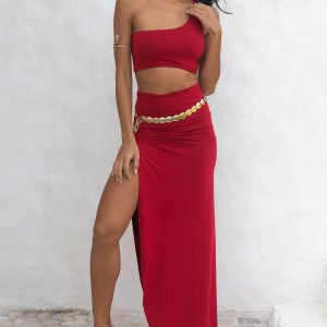 Nefertiti Skirt - Crimson Red