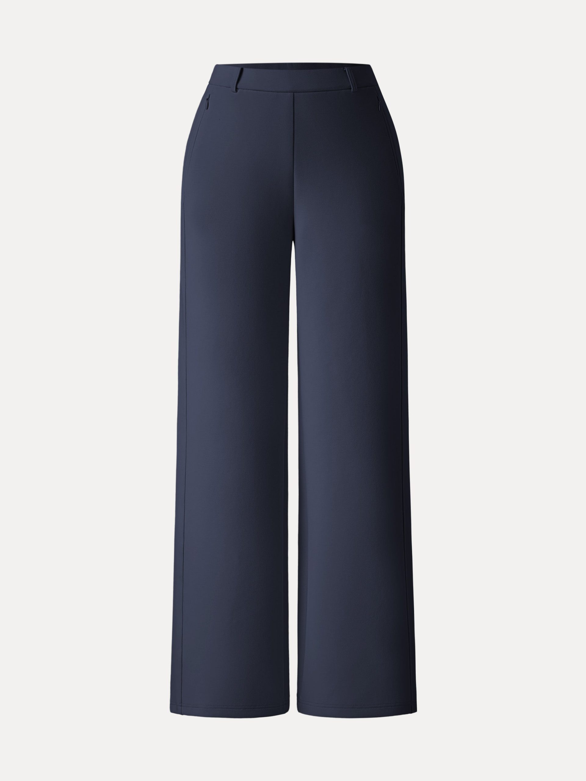 Stretch Cotton Blend Slimming High Rise Wide Leg Pants - Image 16