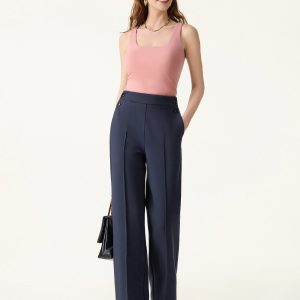 4-Way Stretch A-Line Wide Leg Pull-on Work Pants with Pockets